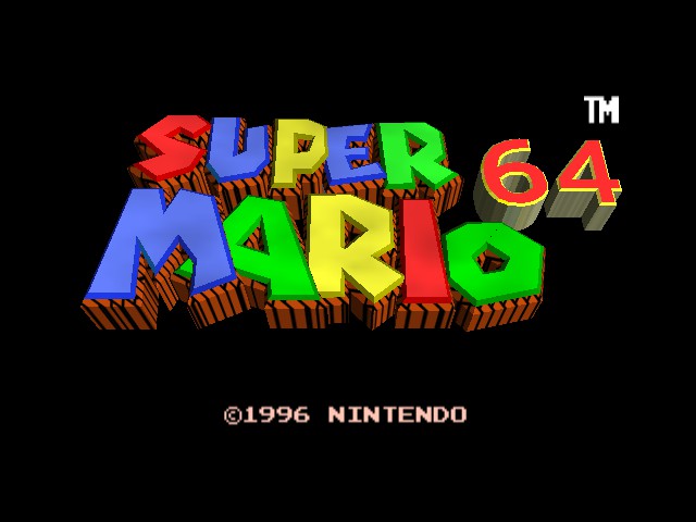 Super Mario 64 - Retro Graphics Title Screen